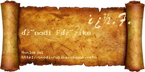 Ónodi Füzike névjegykártya
